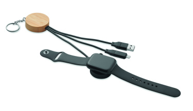 Логотрейд pекламные cувениры картинка: Key ring with 4 in 1 60W cable