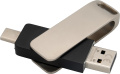 Металлическая USB-флешка, многоцветный