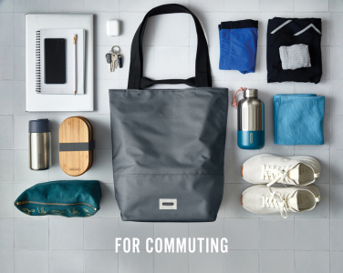 Логотрейд бизнес-подарки картинка: Черная термосумка-тоут/холодильник Blum 16 л