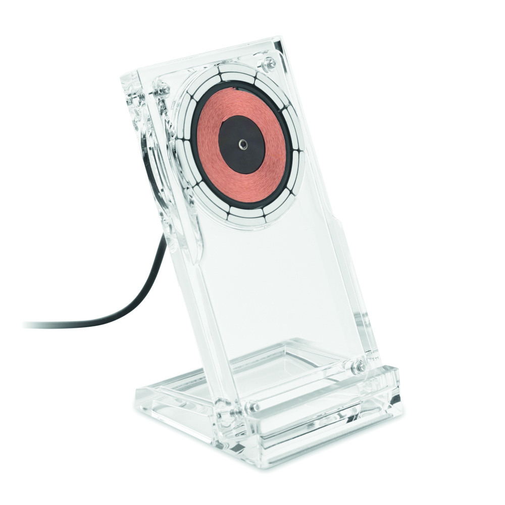 Лого трейд pекламные cувениры фото: Acrylic wireless charger 15W