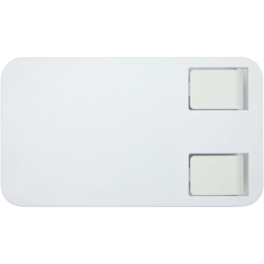 Лого трейд pекламные продукты фото: Складной держатель Alhena для телефона из переработанного пластика с металлической настольной подставкой