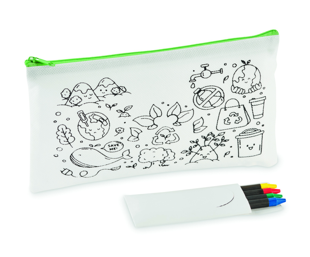 Логотрейд pекламные cувениры картинка: Pencil case with 4 crayons