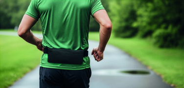 Лого трейд pекламные подарки фото: Sports waist bag 600D RPET