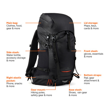 Лого трейд бизнес-подарки фото: Рюкзак Nordic Drift Trail RCS 33 л