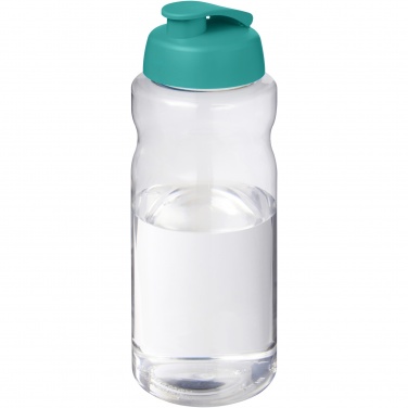 Logotrade profilprodukter bild: H2O Active® Big Base 1-liters sportflaska med uppfällbart lock