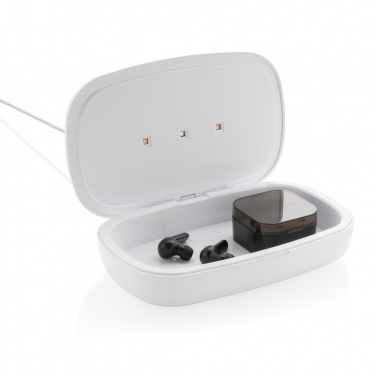 Logotrade reklamprodukter bild: UV-C steriliseringsbox med 5W trådlös laddare