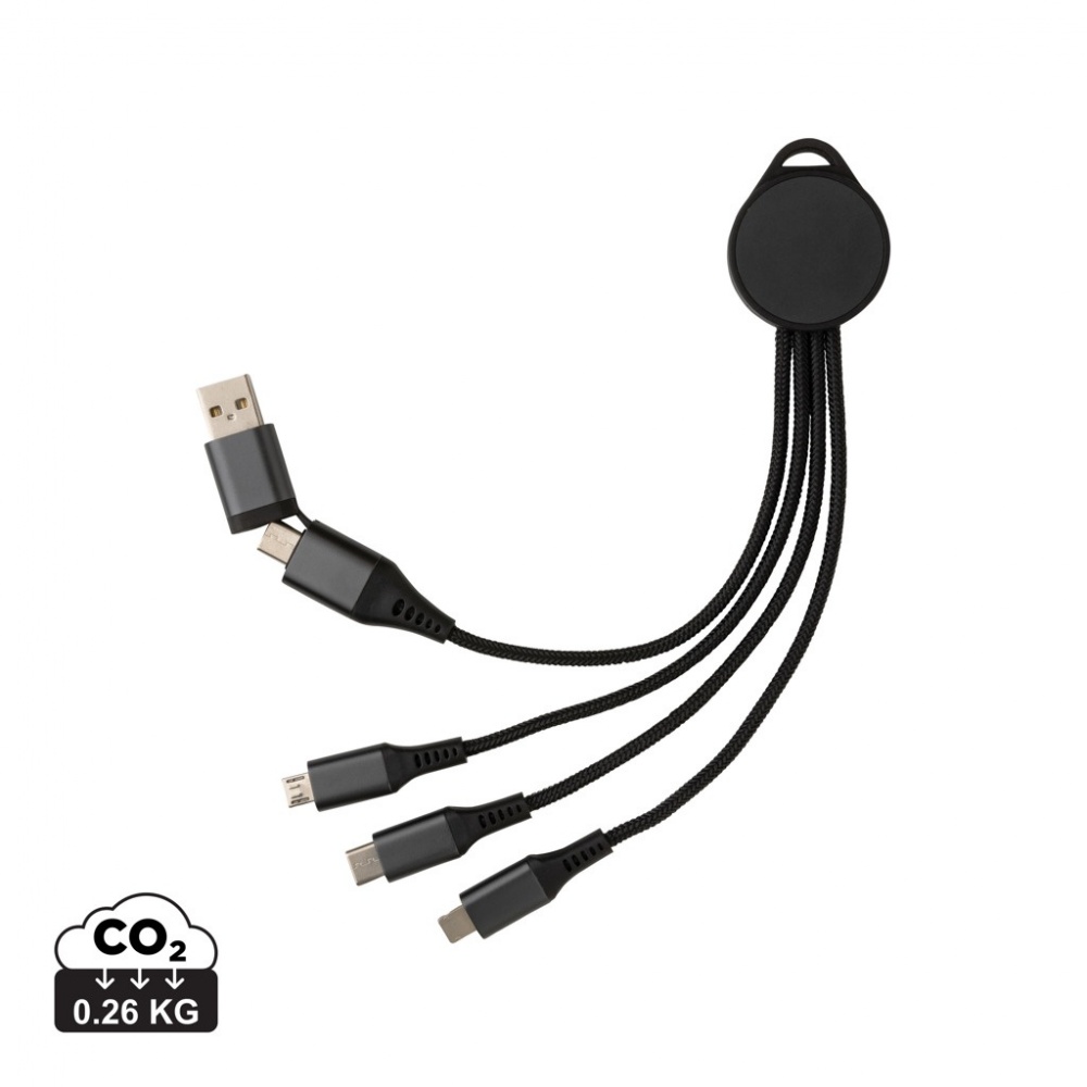 Logotrade presentreklam bild: Terra 6-i-1 kabel i RCS återvunnen aluminium