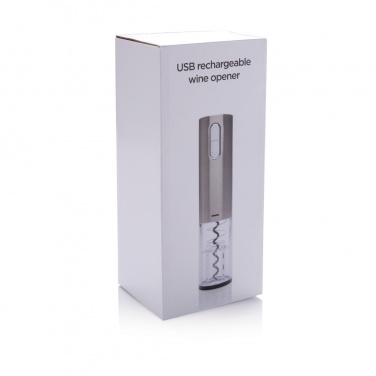 Logotrade reklamprodukter bild: Elektrisk vinöppnare, USB-laddning