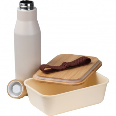 Logotrade kampanjprodukter bild: Set Lunchbox med rostfri flaska Toronto