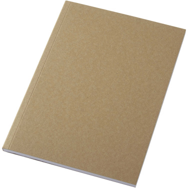 Logotrade presentreklam bild: Novella Austen A5 anteckningsbok med återvunnet mjukt omslag med kraftpapper, 50 ark