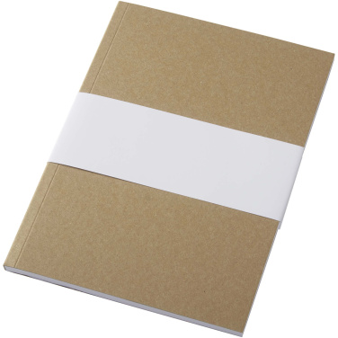 Logotrade profilprodukter bild: Novella Austen A5 anteckningsbok med återvunnet mjukt omslag med kraftpapper, 50 ark