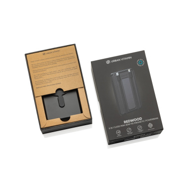 Logotrade reklamprodukter bild: Urban Vitamin Redwood 5in1 5000mah 20WPD magnetisk powerbank