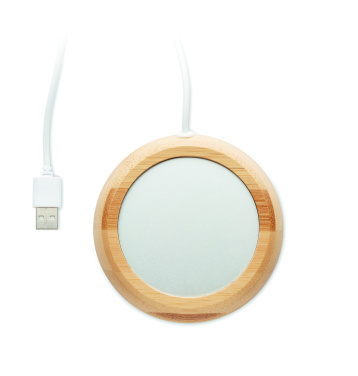 Logotrade profilprodukter bild: Muggvärmare i bambu med USB