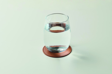 Logotrade profilprodukter bild: Runt underlägg i PU