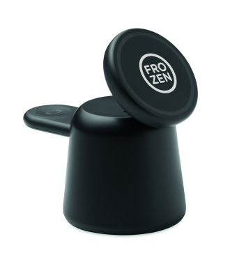 Logotrade profilprodukter bild: 3 i 1 trådlös laddare 15W