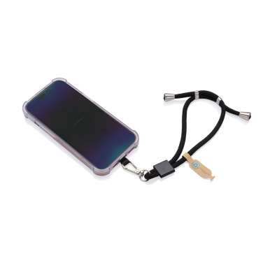 Logotrade kampanjprodukter bild: CarryLoop RCS  PET-justerbar telefonrem för mobiltelefon
