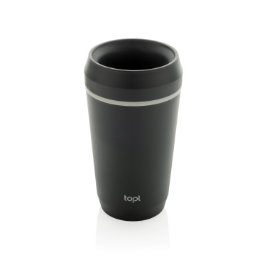 Logotrade kampanjprodukter bild: Topl To Go-glas av återvunnen plast Patenterat 360-lock 354