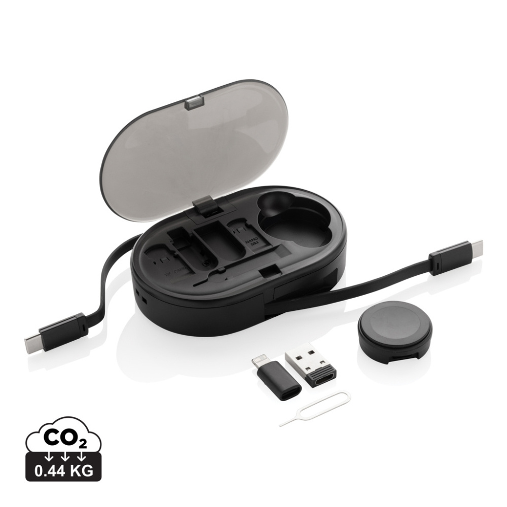 Logotrade profilprodukter bild: Chargevix Multifunktionell 60W laddning i RCS återv. plast