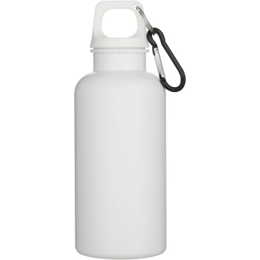 Logotrade reklamprodukter bild: Oregon 400 ml vattenflaska av RCS-certifierad återvunnen plast med karbinhake