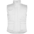 Amanzor mångsidig väst för arbetet med hög hals, Vit